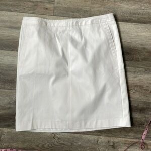 Liz Claiborne skirt white 10 Petite lined Casual Column dressing